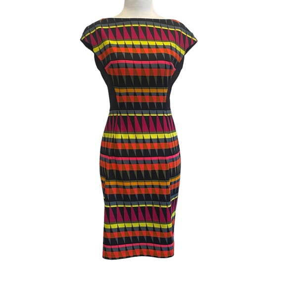 Signature London Style Print Sheath Dress 4 - Picture 2 of 16